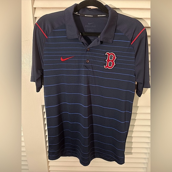 Nike MLB Other - Nike Dri-fit Boston Red Sox Polo Mens Small Navy Baseball